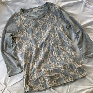J Crew 3/4 Sleeve Shirt